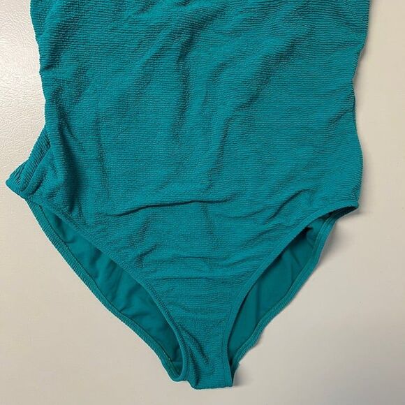 Shade & Shore Women's Teal One Piece Bathing Suit Size Large (12-14) - Picture 3 of 8